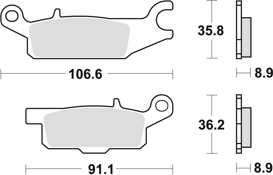 Plaquettes KH445 Sinter fin des freins spongieux sur quad Yamaha Grizzly 700 07