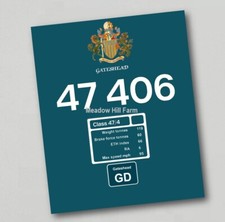 British Rail Class 47 Locomotive Fridge Magnet 47406 Gateshead Cab side number