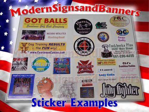 250 3x3 Custom Printed Full Color Vinyl Car Bumper Sticker Outdoor Decal Die Cut - Picture 5 of 10