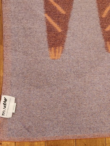 Anthropologie Marcello Velho Orange Cat 100% Cotton Knit Throw Blanket 49.5 x 54 - Picture 12 of 12