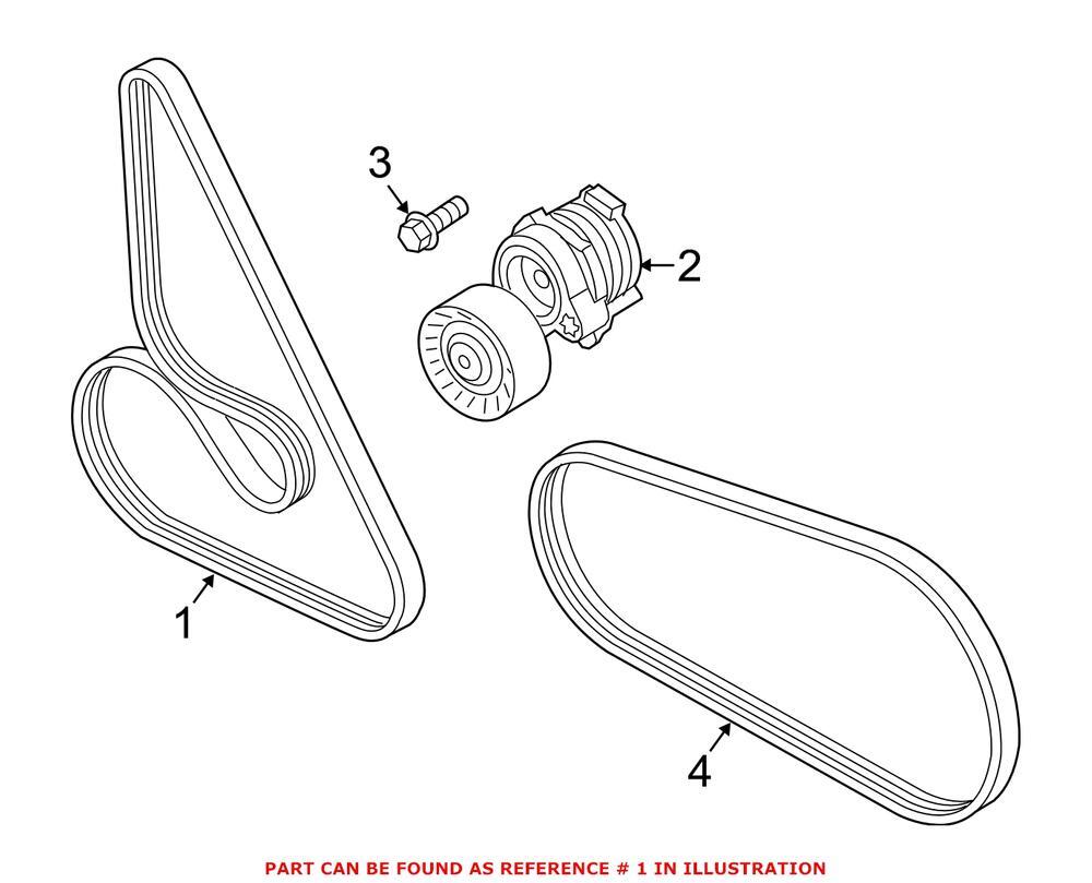 Genuine OEM Serpentine Belt For BMW 11287843246 | eBay