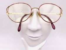 Vintage Charmant 7607 Pink Gold Titanium Oval Sunglasses Japan FRAMES ONLY