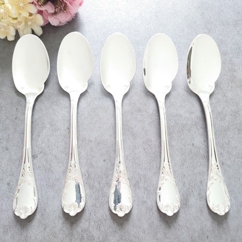 Christofle Marly 5pcs Silverplate Flatware Sauce Spoon Excellent
