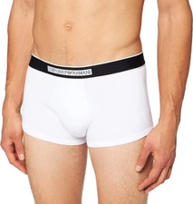 Emporio Armani Men's White The New Icon Trunk-Color:White-Size:Large