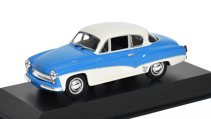 MiniChamps 1:43 430015900 Wartburg A 312 Saloon blau/weiß