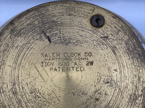 Vintage Salem Clock Co Midcentury Gold Face Acrylic Lucite Desk Mantle Clock MCM - Picture 7 of 10