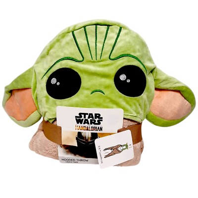 Disney Star Wars Mandalorian Grogu Hooded Throw Baby Yoda