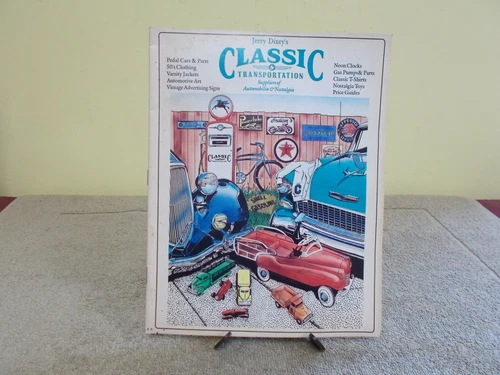 VINTAGE CLASSIC TRANSPORTATION CATALOG PEDAL CAR NEON CLOCKS GAS OIL TOYS SIGN