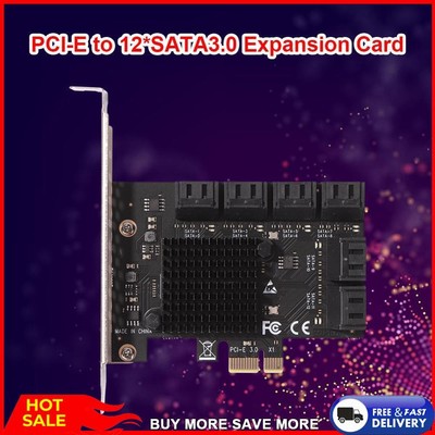 SA3112J PCIE Adapter 12 Port 6Gbps PCI-Express X1 to SATA 3.0 Controller Cards