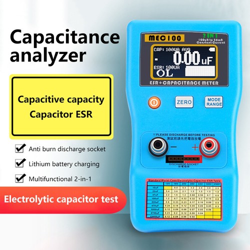 MEC-100 Capacitance Analyzer ESR Resistance Ohm Meter Tester Digital LCD Display - Picture 14 of 18