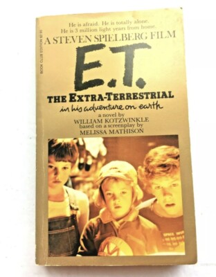 E.T. The Extra-Terrestrial VTG 1982 Book Club Edition Drew Barrymore Kotzwinkle
