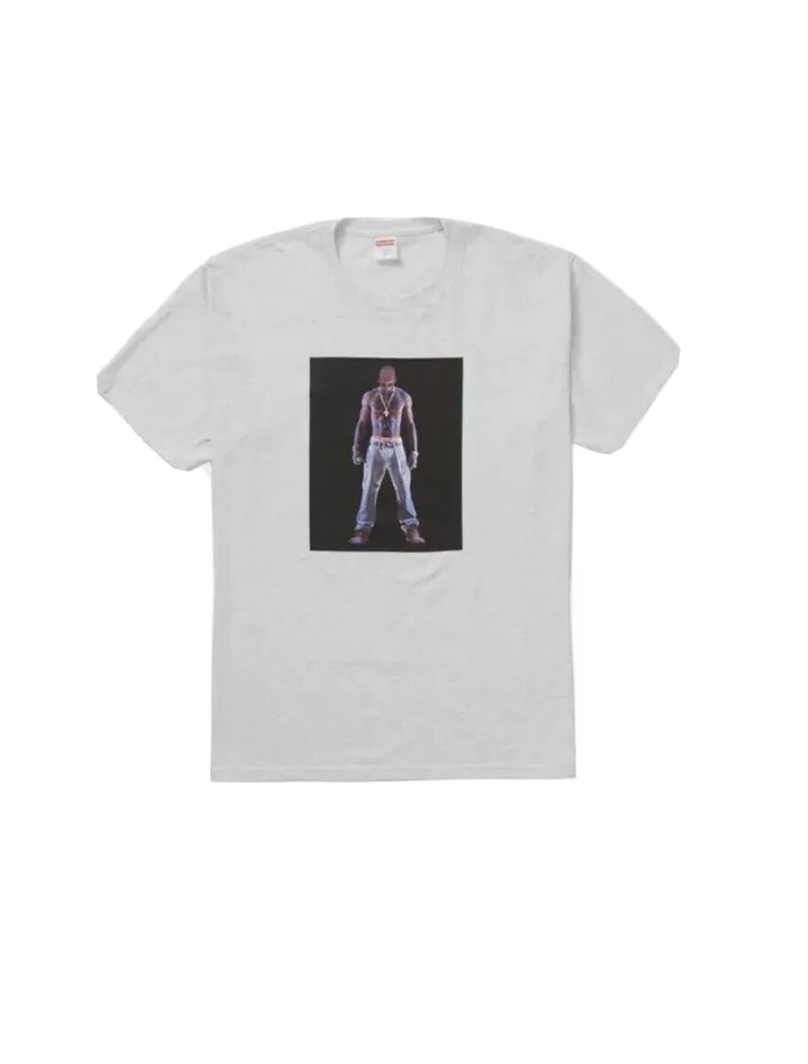 Tシャツ・カットソー Supreme / Tupac Hologram Tee White Supreme Tupac Tee Shirt Ash Grey SIZE LARGE FREE SHIPPING T