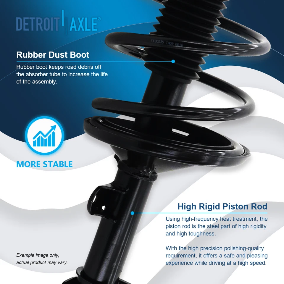 Front Struts Coil Spring Inner Outer Tie Rods for 1999 2000 2001 Honda Odyssey - Image 4 of 4