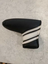 White/Black Retro Three Stripes Universal Blade Putter Cover-Used