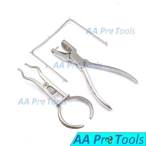 Starter Rubber Dam Kit of 3 Dental Endodontic Clamp Forceps Punch Frame - Picture 4 of 4