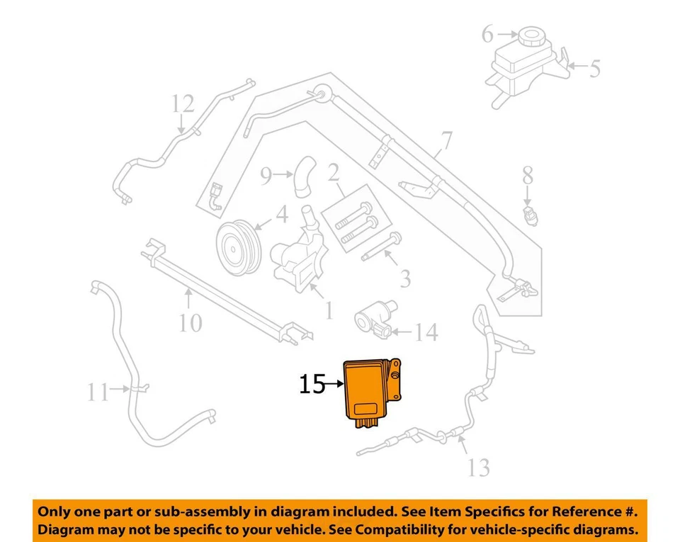 09 FORD TAURUS LIMITED 3.5L AT POWER STEERING MODULE OEM 1995-10 - Image 3 of 4