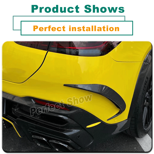 Fit For Benz C167 GLE450 GLE63 53 Coupe Carbon Fiber Rear Bumper Canard Fins - Picture 5 of 11