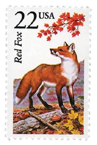 1987 22c Red Fox, North American Wildlife Scott 2335 Mi 1987 22c Red Fox, North American Wildlife Scott 2335 Mi