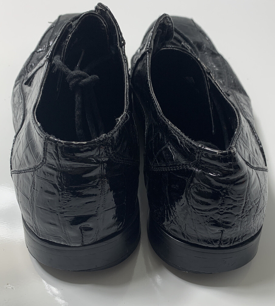 Viotti Mens Black Dress Oxford Style 630-000 Scales Pattern Dress