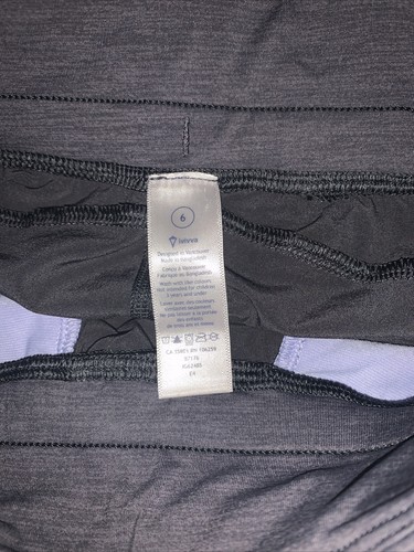 Lululemon Ivivva Girls Get Your Move On Crop Gray SIZE 6 COAL Pre Owned Joggers - Picture 6 of 6