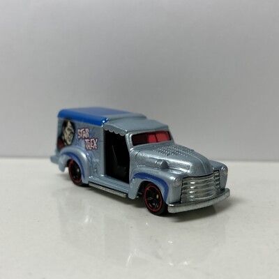 Hot Wheels CUSTOM WHEEL SWAP Blue  52 Chevy Panel Truck Star Trek