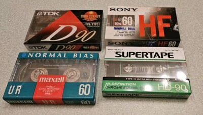 Realistic SUPERTAPE HD-90 Blank Audio Cassette Tape New Sealed Plus 3 More Asst