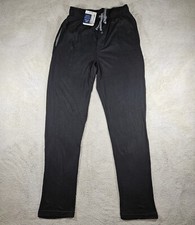 George Pajama Pants Men SMALL Black Cotton Knit Drawstring Loungewear New W/ Tag