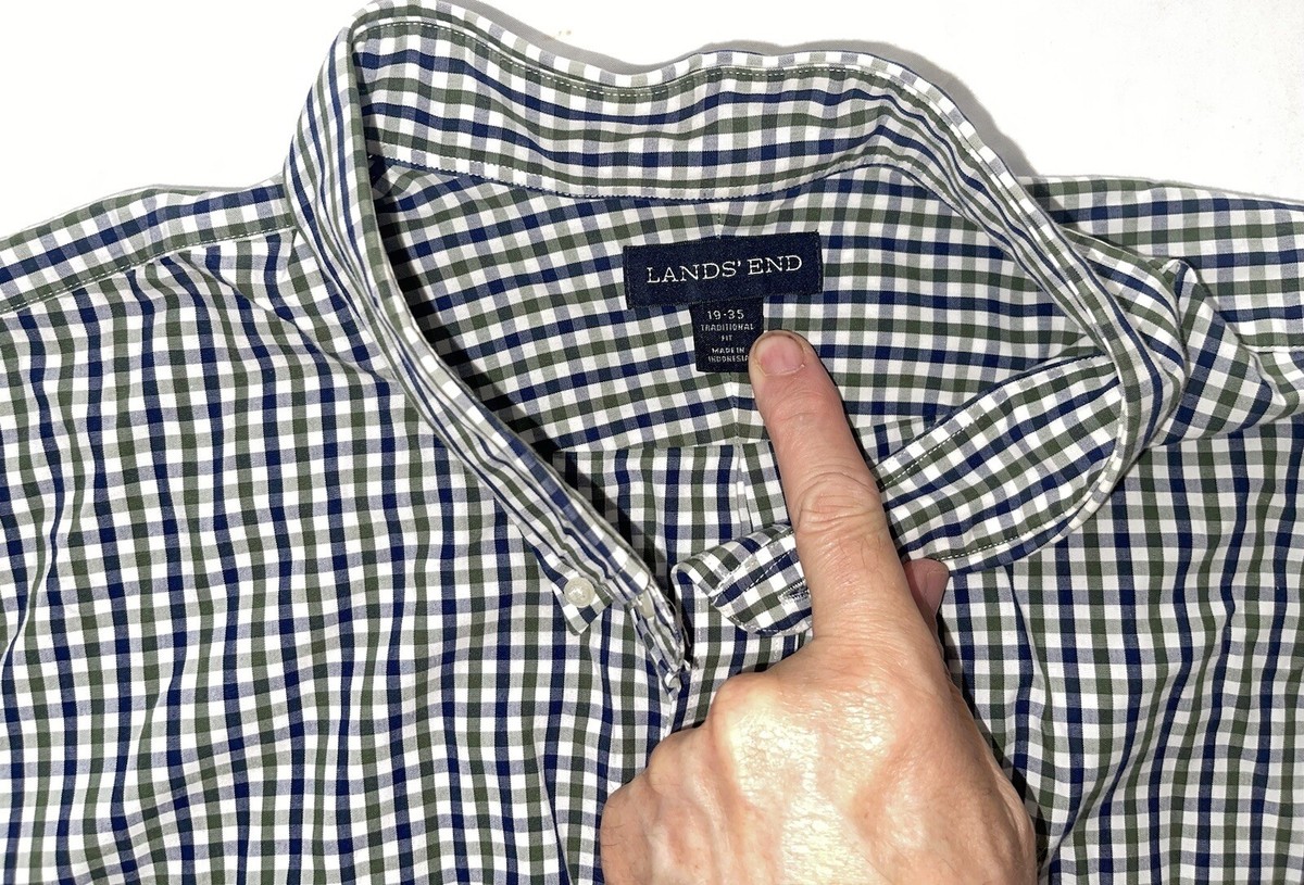 lands end slim fit dress shirts No Iron Supima Oxford Dress Shirt