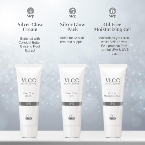 VLCC Silver Facial Kit Detoxifies & Purifies Skin Tissues & Restore The Natural - Picture 7 of 8