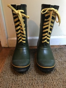 lace up steel toe rubber boots