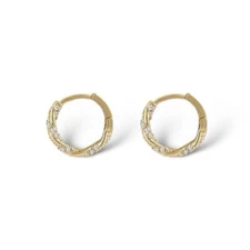 14mm Small Gold Hoop Earrings for Women