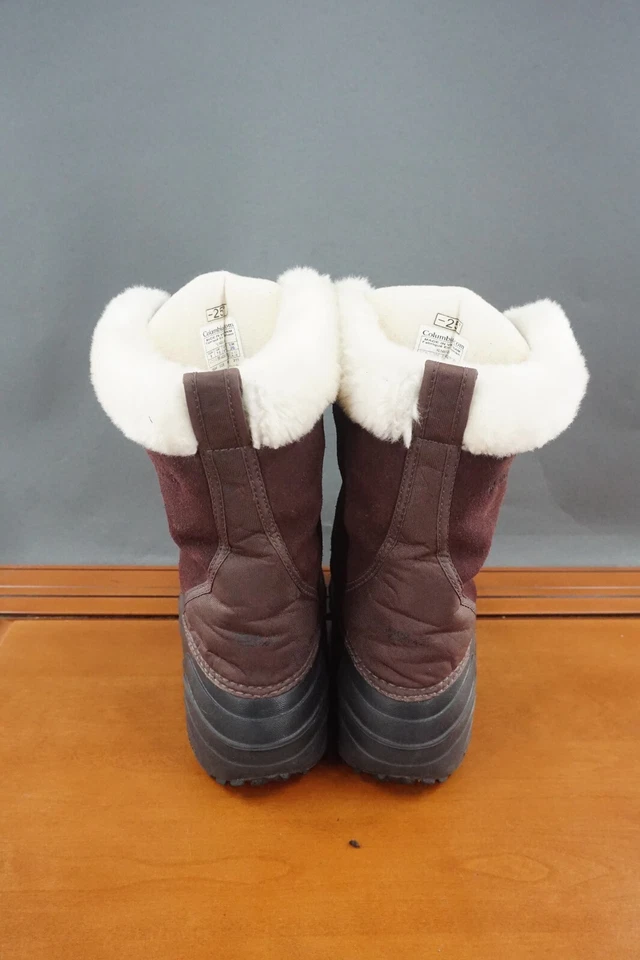 Columbia Sierra Botas de Nieve Medianas Para Mujer Talla 9 Cuero Marrón Con Cordones -25 Grados Foto 4 de 4
