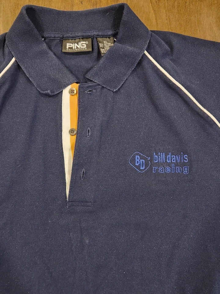 2 polos de golf Bill Davis Racing - talla XL - Nascar - Ping Foto 4 de 4