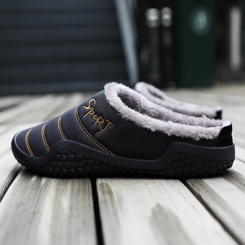 JACKSHIBO Herren Hausschuhe Pantoffeln Winterschuhe Filz Pantoffel WarmGefüttert - Bild 7 von 11