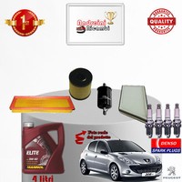 Inspektionskit Filter ÖL Kerzen Peugeot 206 Plus 1.1 I 44KW 60CV Von 2010->