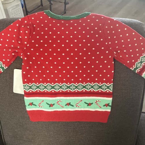 Disney Baby Sweater Red Toddler size 18-24 month Holiday Mickey Mouse Santa snow - Picture 6 of 6