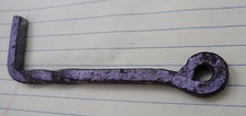 One Antique Iron Blacksmith Twisted Hook -Repurpose use Gate Door Art Project