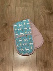 DOUBLE OVEN GLOVE Kitchen Oven Mitt Pot Holder Duck Egg White Poodles Puppies