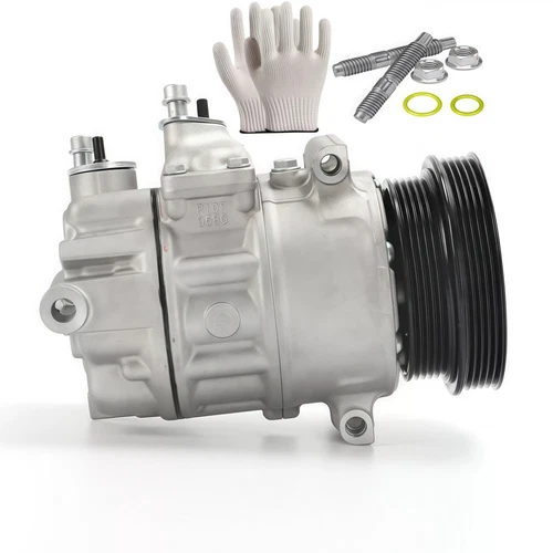 New A/C Compressor w/ Clutch for Volkswagen Beetle Golf Jetta Passat 2.5L PXE16 - Picture 3 of 3