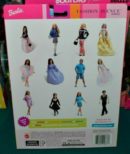 NUEVO EN CAJA 2000 BARBIE TREND CITY FASHION AVENUE ABRIGO DE CUERO RIBETE DE PIEL PANTALONES FLORALES ++ - Imagen 3 de 3