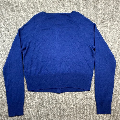 Caroll Damen Wollmischung Pullover Strickjacke Knöpfe Rundhals blau Gr. 40 - Bild 2 von 10