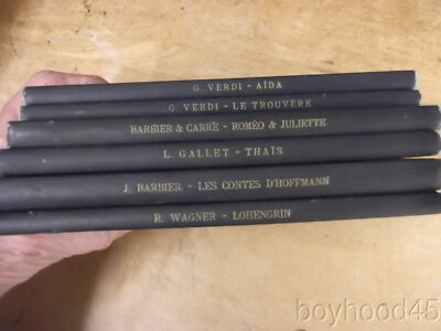 6 Early Librettos of Famous Operas--IN FRENCH CIRCA 1910--VERDI, WAGNER, BARBIER