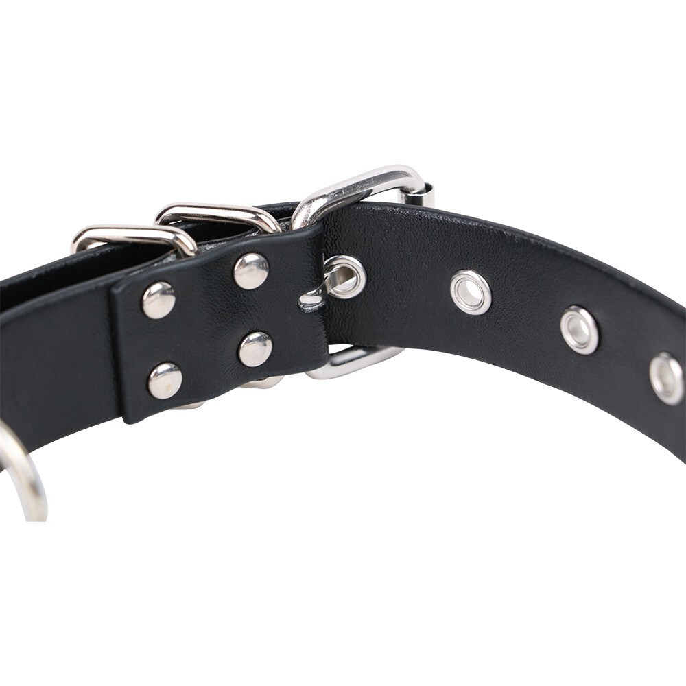 PU Leather Collar With Nipple Clamps SM Bondage Play  Flirt For Couples BDSM
