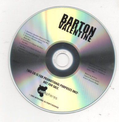 Barton Valentine Remixes Limited Edition Promo CD Eric kupper, Davidson Ospina
