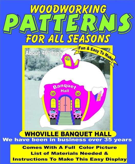 Grinch Whoville Banquet Hall Christmas Yard Art Pattern Wood