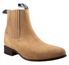 Stivaletti corti uomo Charro pelle nobuck El Canelo Botin Charro Camello