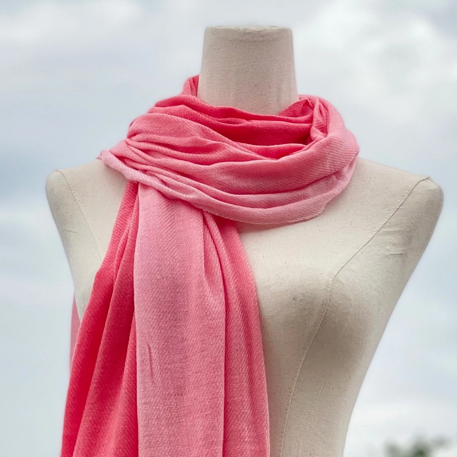Cashmere Scarf "Rani (रानी)" - Handcrafted From Nepal, Stole, Winter Scarf