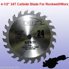 4-1/2" inch Carbide Circular Saw Blade for ROCKWELL RK3441K WORX RW9281 TCT Wood