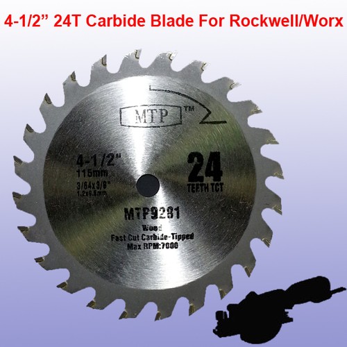 3X 4-1/2" Carbide Circular Saw Blade for ROCKWELL Compact RK3441K WORX Dewalt - Picture 2 of 2