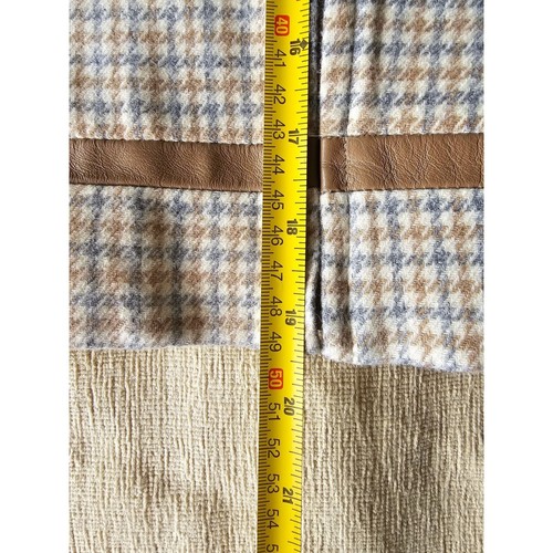 Vintage Pendleton Houndstooth Suit/Skirt Set Size 12 100% Virgin Wool Leather - Picture 10 of 24